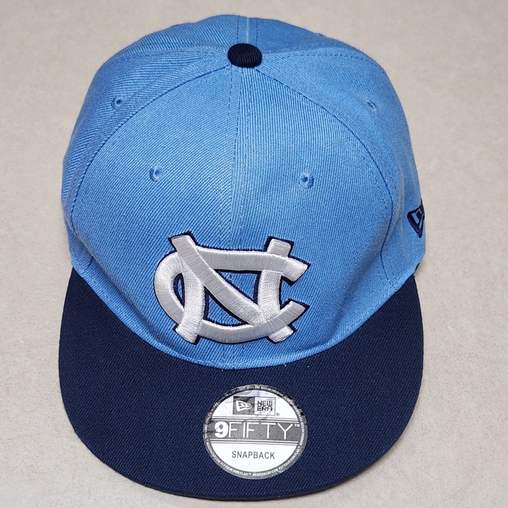 New‎ Era 9FIFTY UNC Tar Heels Snapback Hat Blue Navy Two Tone Flat Bill Cap